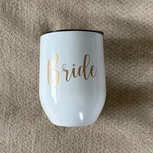 White and Gold Bride Tumbler